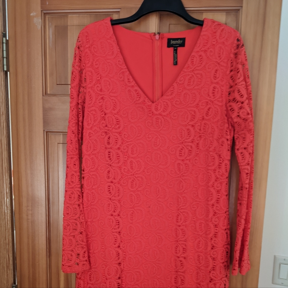Laundry brand lace overlay midi dress size 12